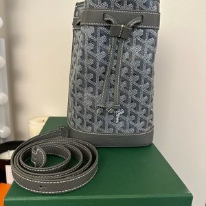 Goyard Petit Flot Bucket Bag Grey
